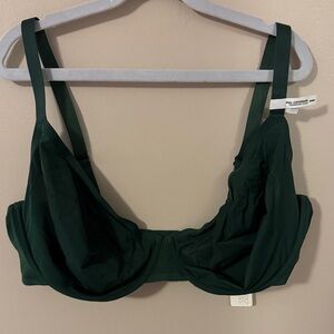 Aerie Deep Green Soothez Sheer Sexy Bra